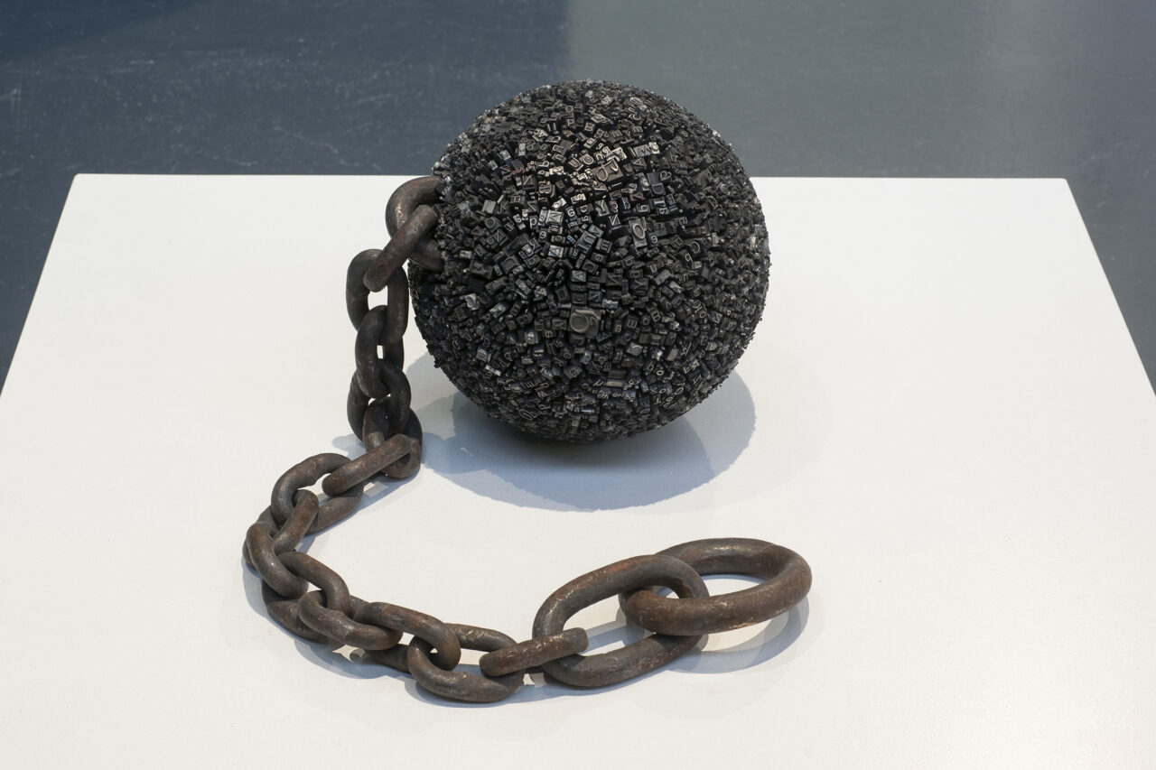 Blockchain (2022), Art Brussels, Meessen Gallery, Brussels, Belgium (photo: Philippe De Gobert)